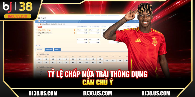 Tỷ lệ chấp nửa trái thông dụng cần chú ý